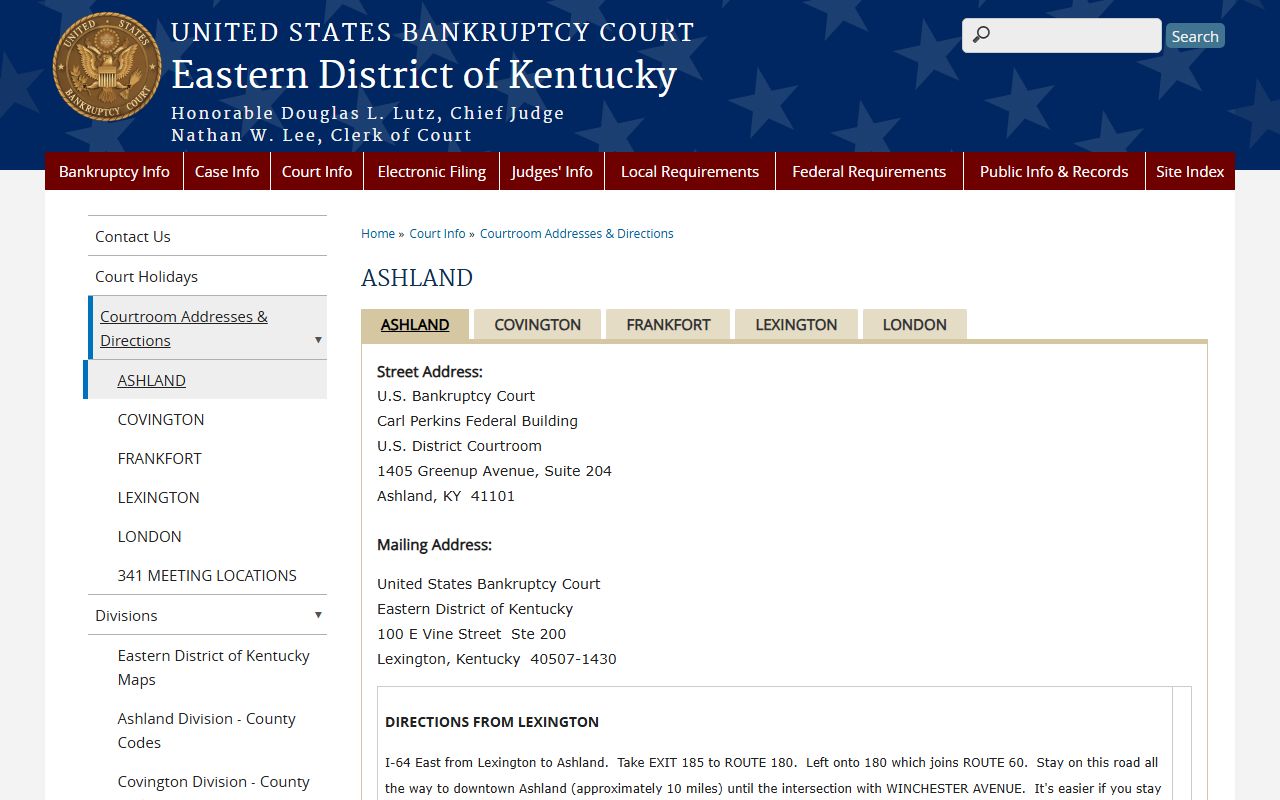 Martin County Circuit Court records Ashland bankruptcy court source