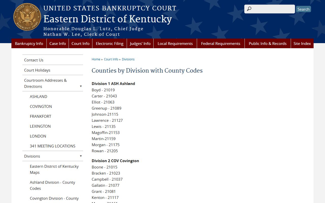 Martin County Circuit Court records bankruptcy county division source