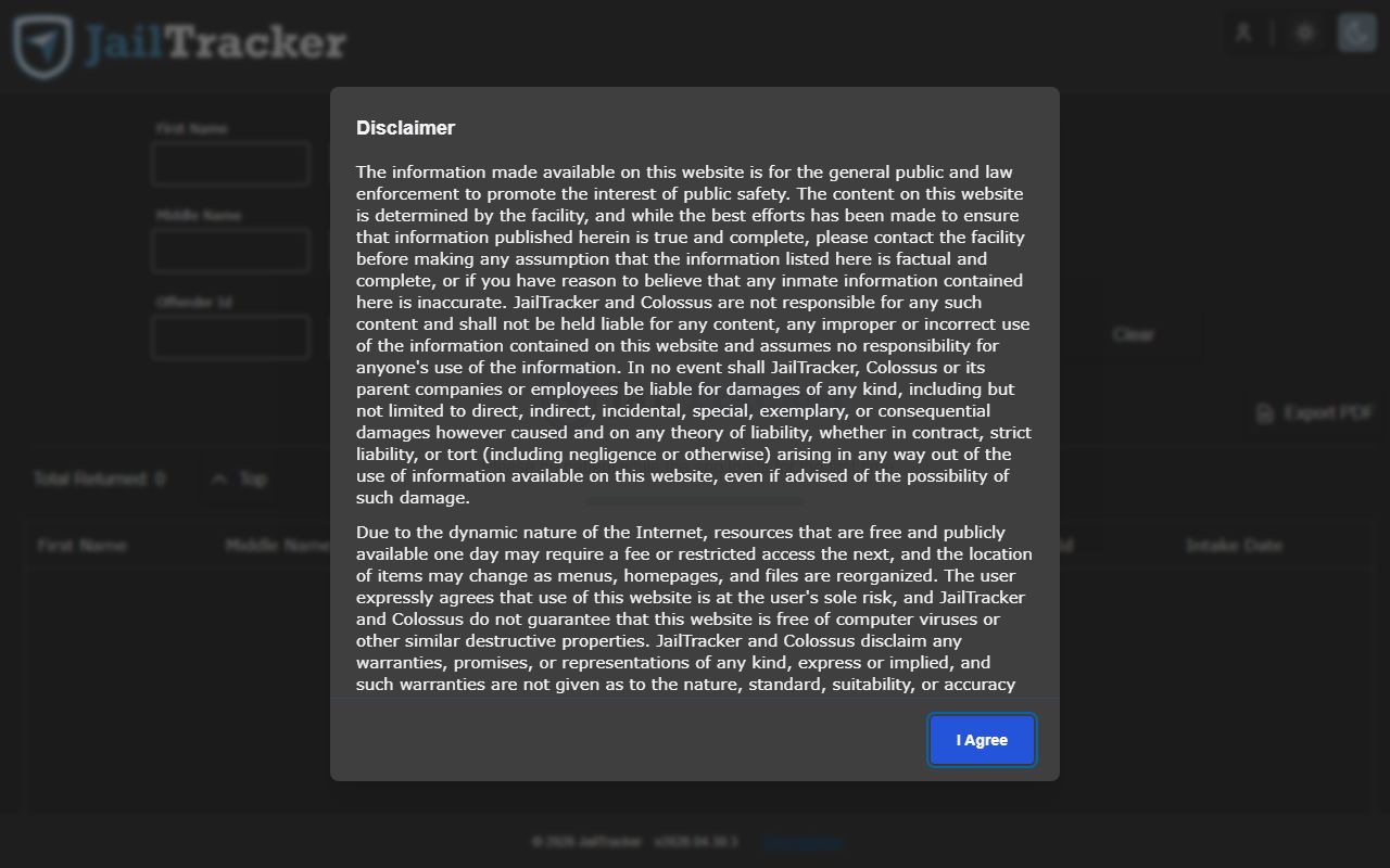 Martin County inmate search JailTracker public roster app